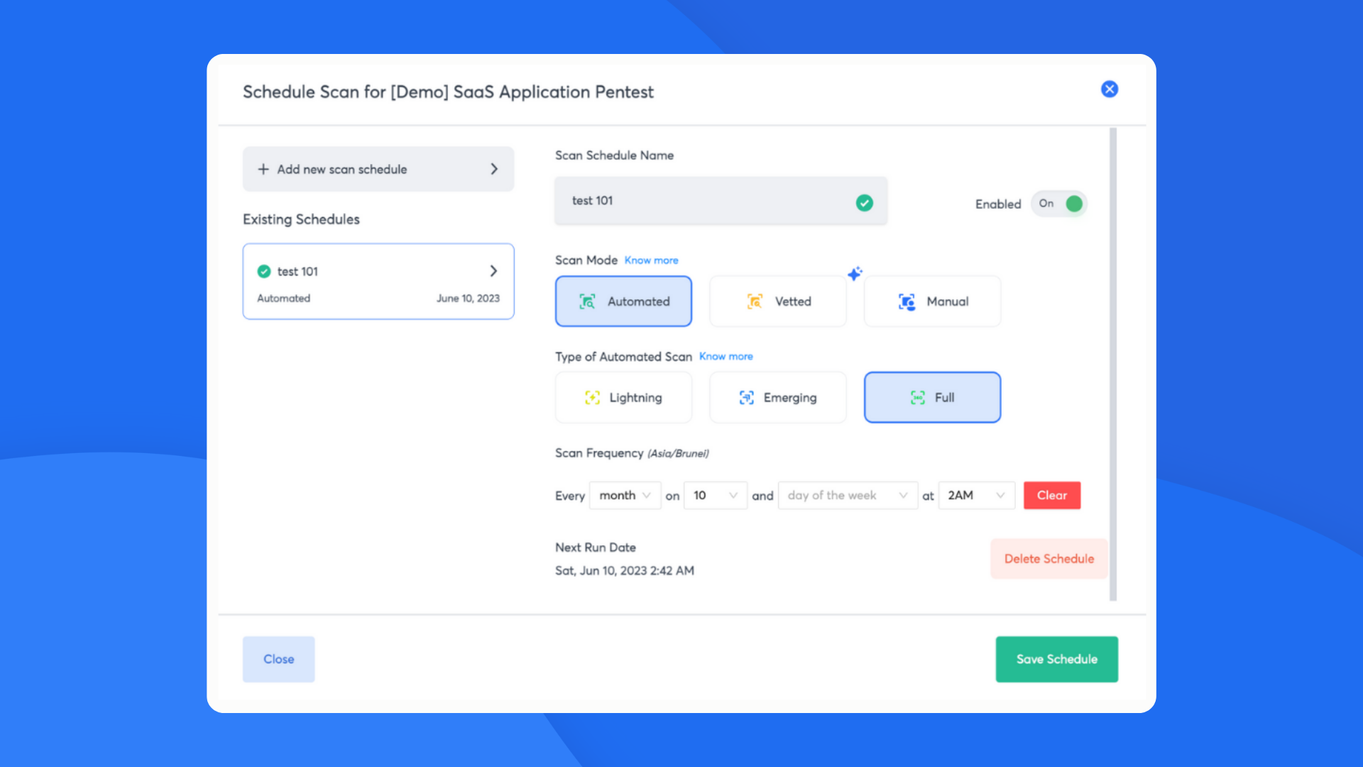 screenshot of Astra Pentest